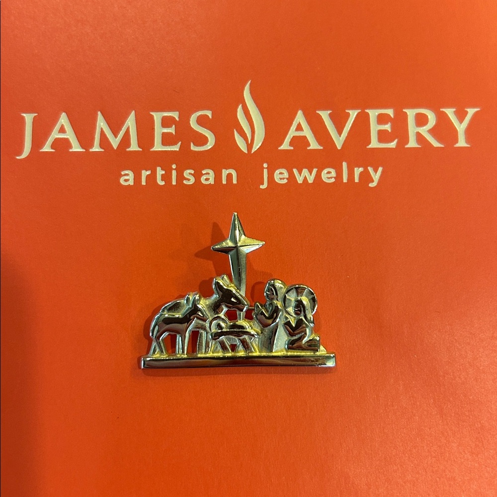 Retired and Very Rare in Gold!!  James Avery 14k Gold Nativity Scene Pin